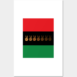 Pan African flag Juneteenth black freedom liberation Posters and Art